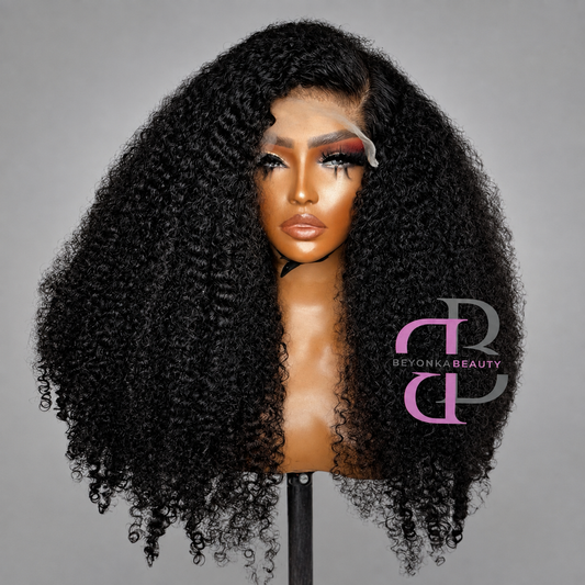 GRACE- EXTREME CURL 13X4 HD LACE FRONT PRE-PLUCKED PREMIUM HUMAN HAIR WIG