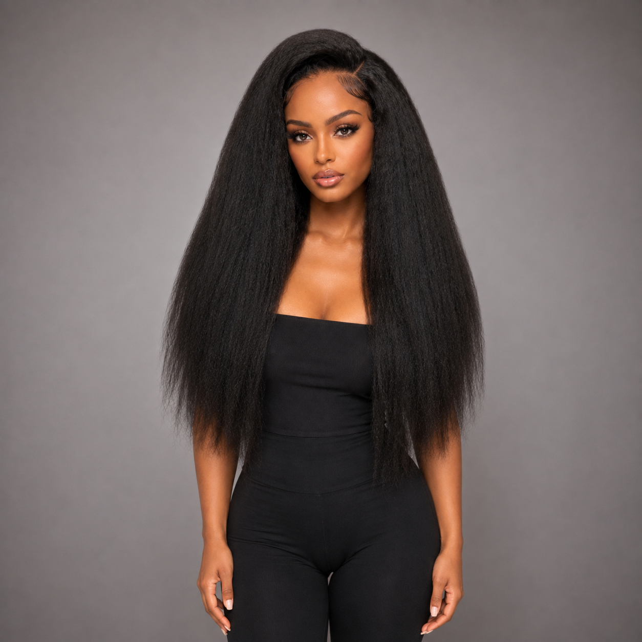 DEBORAH- YAKI STRAIGHT 13*4 HD LACE FRONT PREMIUM HUMAN HAIR WIG