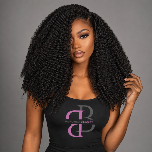 GRACE- EXTREME CURL 13X4 HD LACE FRONT PRE-PLUCKED PREMIUM HUMAN HAIR WIG