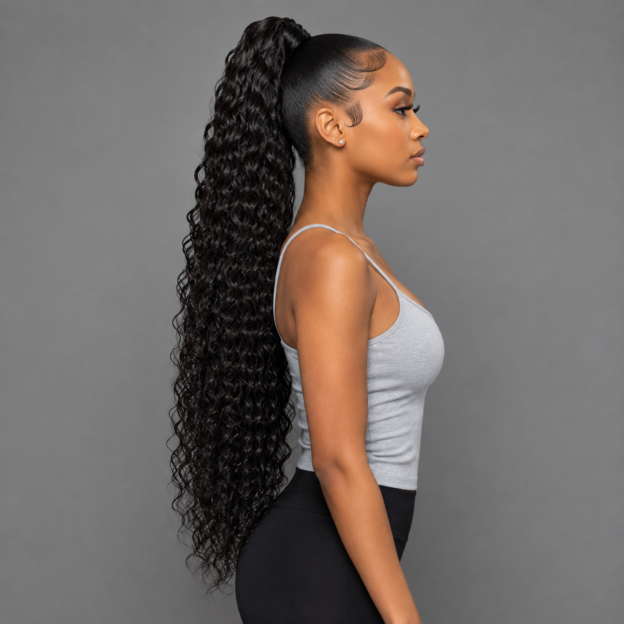 FAITH- EXTREME WAVE HUMAN HAIR DRAWSTRING PONYTAIL
