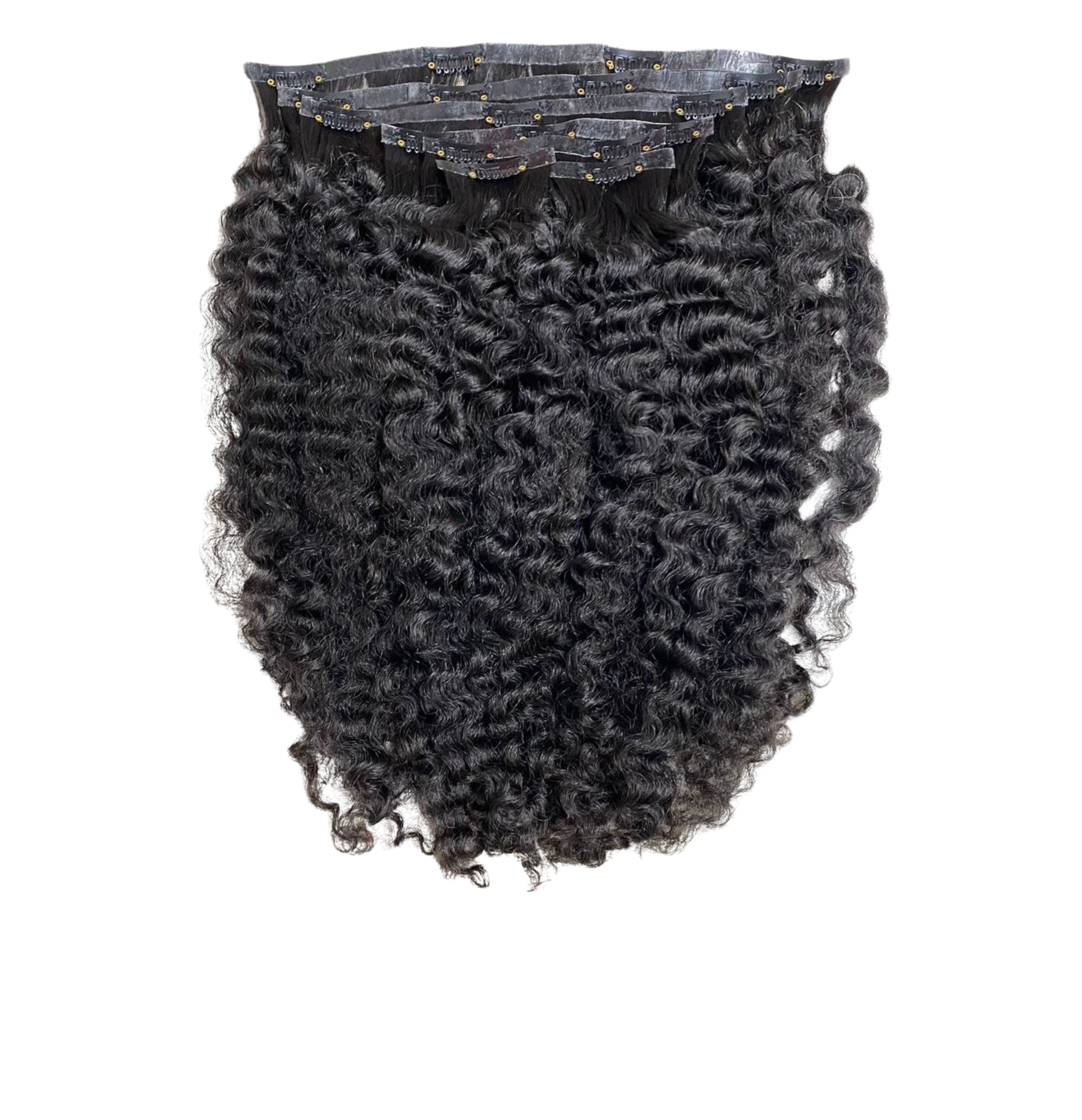 BURMESE CURLY HUMAN HAIR CLIP-INS