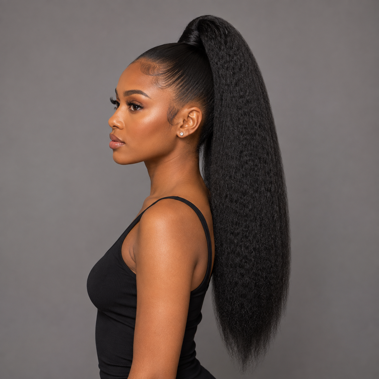 DEBORAH- YAKI STRAIGHT HUMAN HAIR DRAWSTRING PONYTAIL