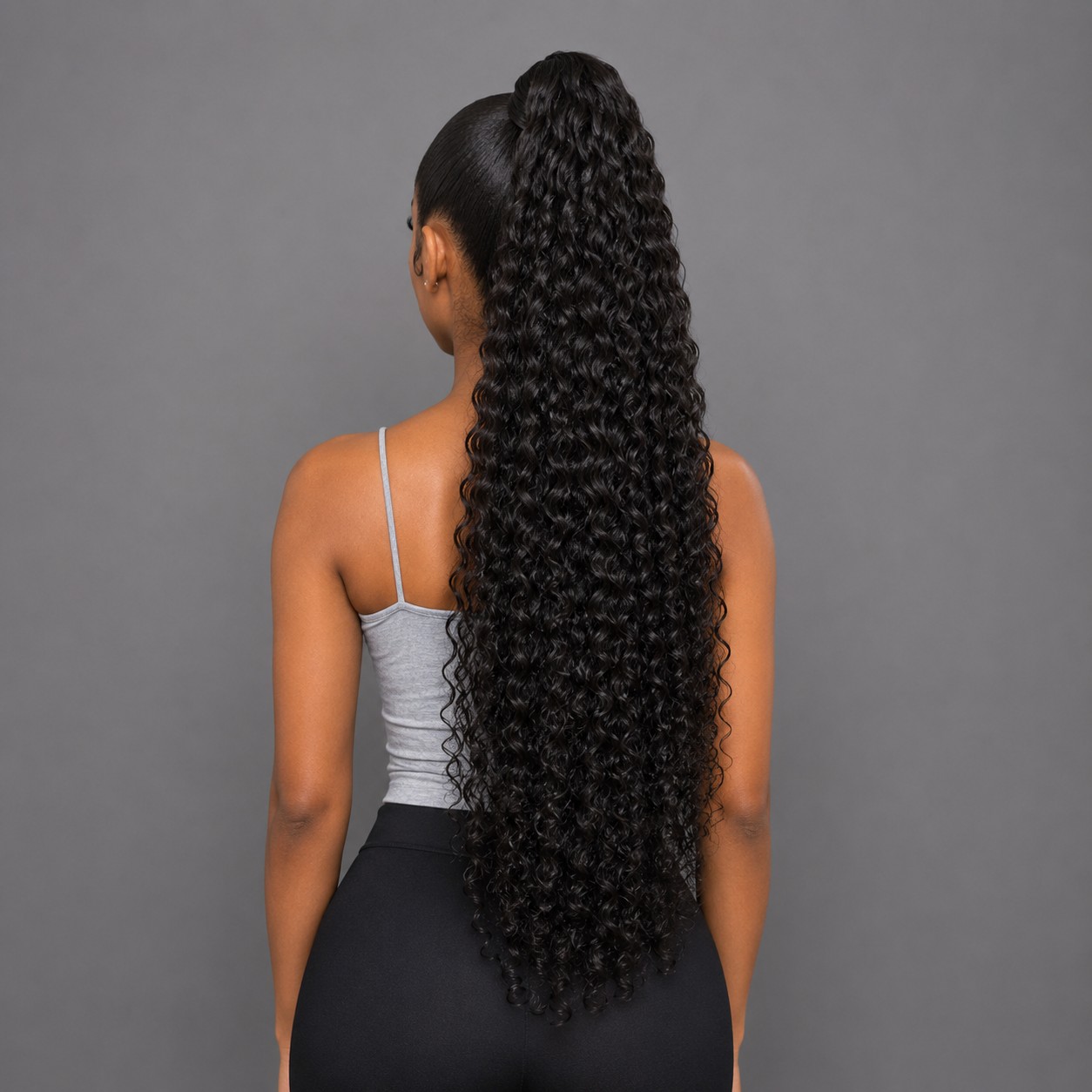 GRACE- CURLY PREMIUM HUMAN HAIR DRAWSTRING PONYTAIL