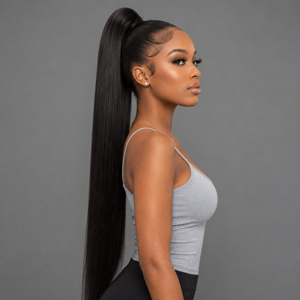 HOPE- STRAIGHT HUMAN HAIR DRAWSTRING PONYTAIL