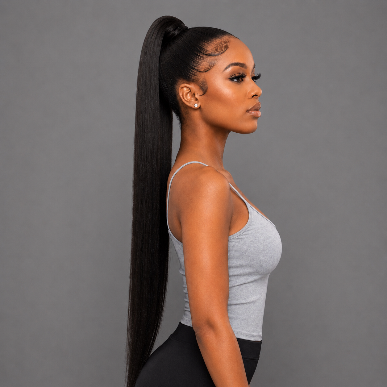 HOPE- STRAIGHT HUMAN HAIR DRAWSTRING PONYTAIL